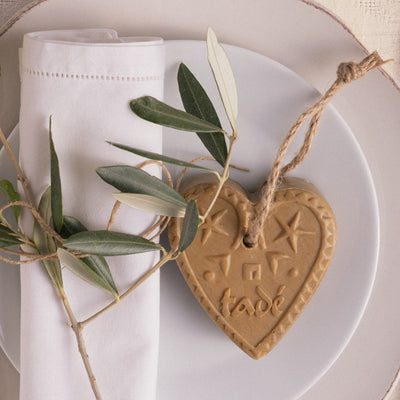 Tade Heart Soap on a rope - Fleur de Rose 150g