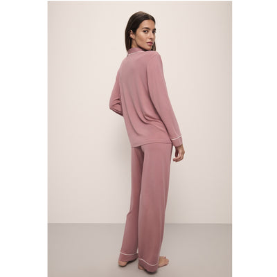 Eberjey Gisele TENCEL Modal Long Pyjama Set - Old Rose/Ivory 