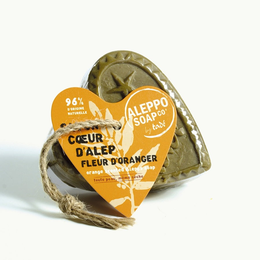 Heart Soap on a rope - Fleur d'Orange 150g