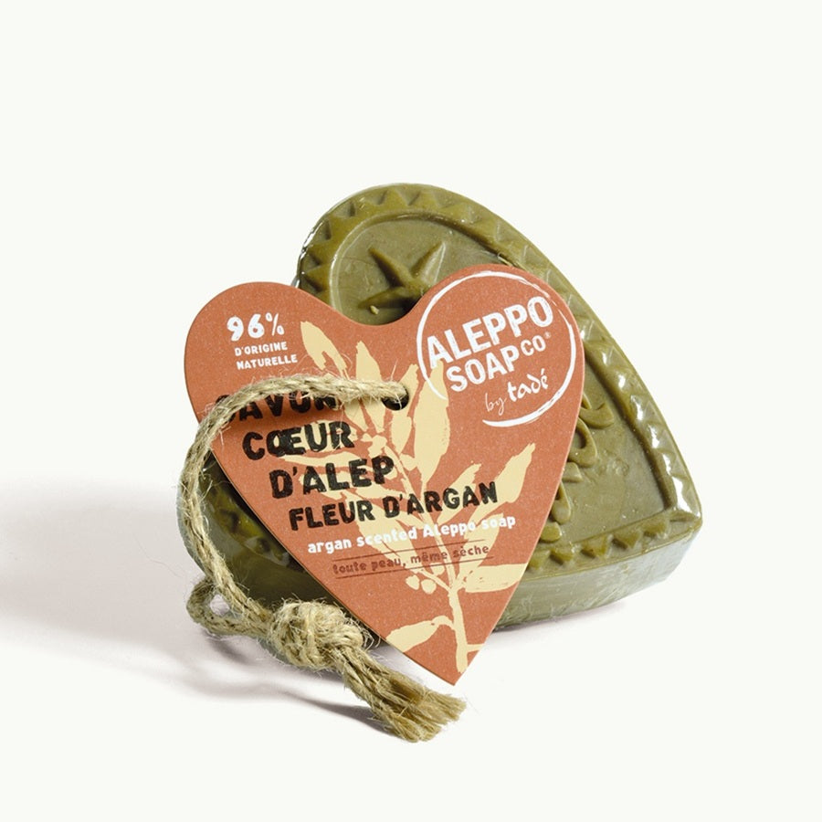 Tade Heart Soap on a rope - Fleur d'Argan 150g