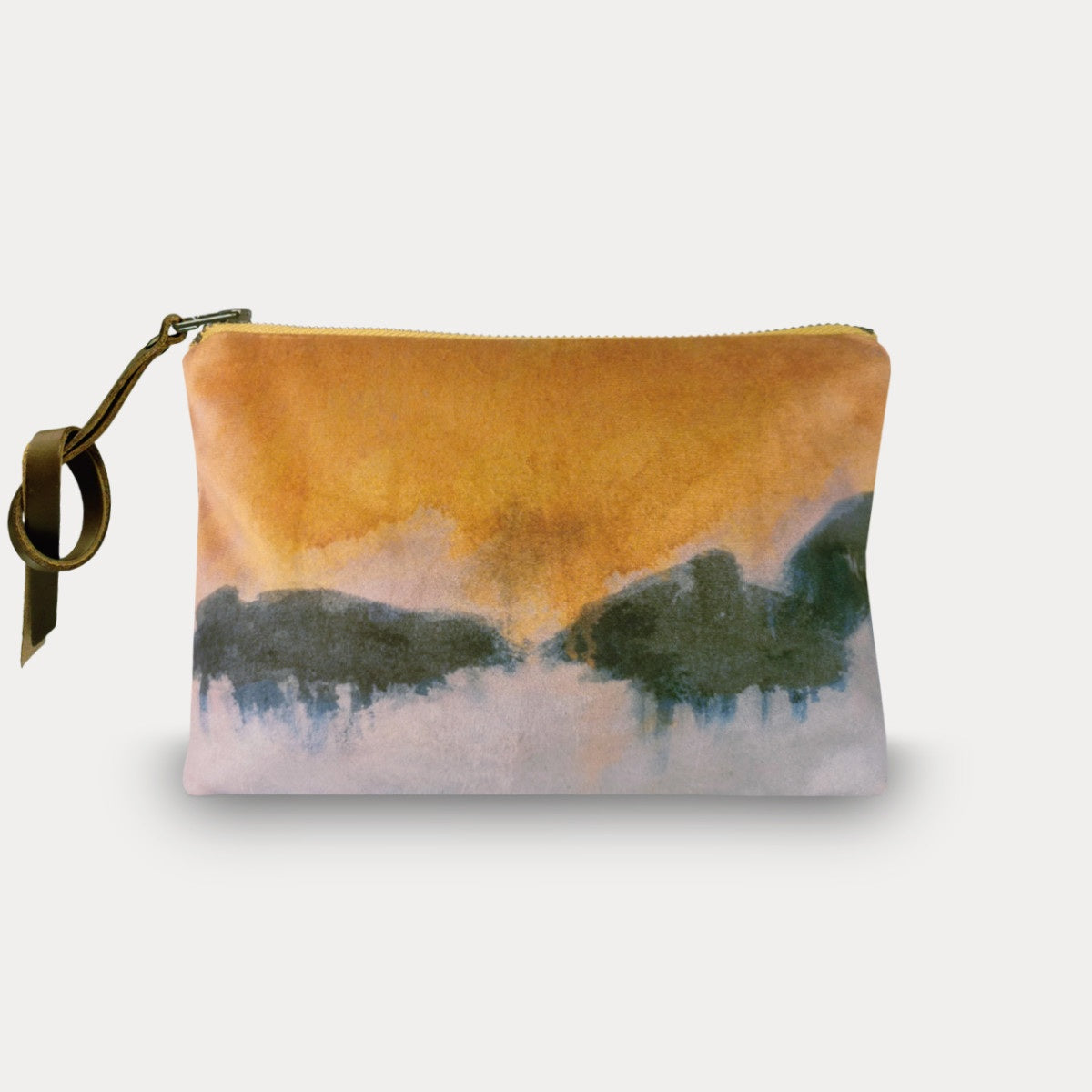 Maison Levy Velvet Printed Pouch - Brise 15 x 21cm