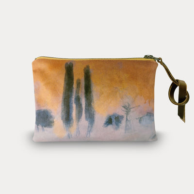 Maison Levy Velvet Printed Pouch - Brise 15 x 21cm