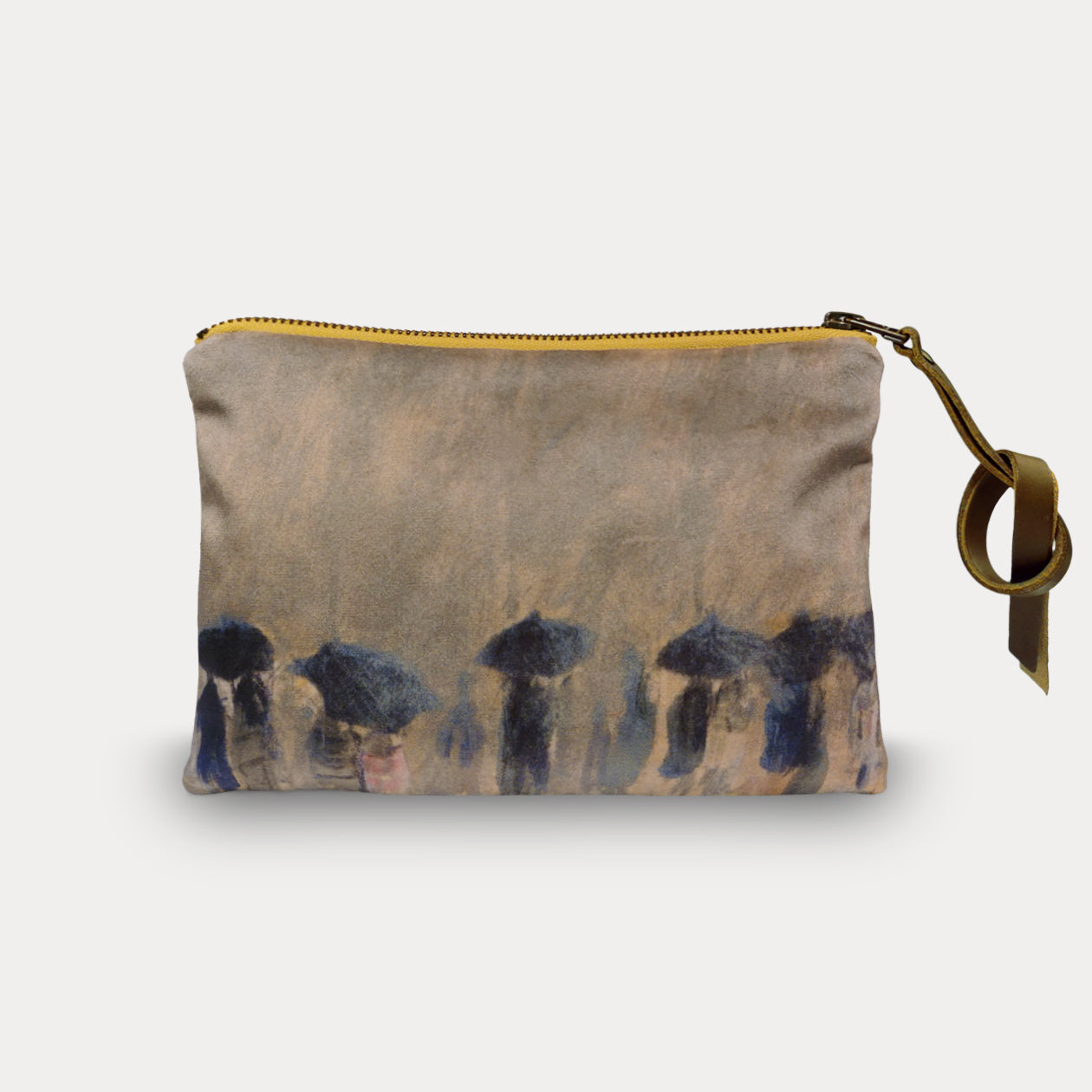 Maison Levy Velvet Printed Pouch - Horizon de Pluie 15 x 21cm 