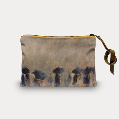 Maison Levy Velvet Printed Pouch - Horizon de Pluie 15 x 21cm 