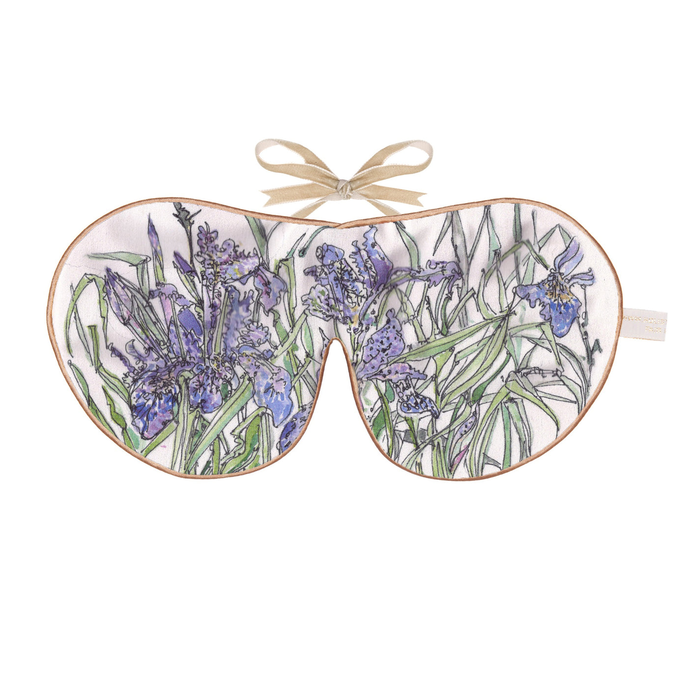 Anti-Age Mulberry Silk Eye Mask with Lavender & Velvet Ties - Iris