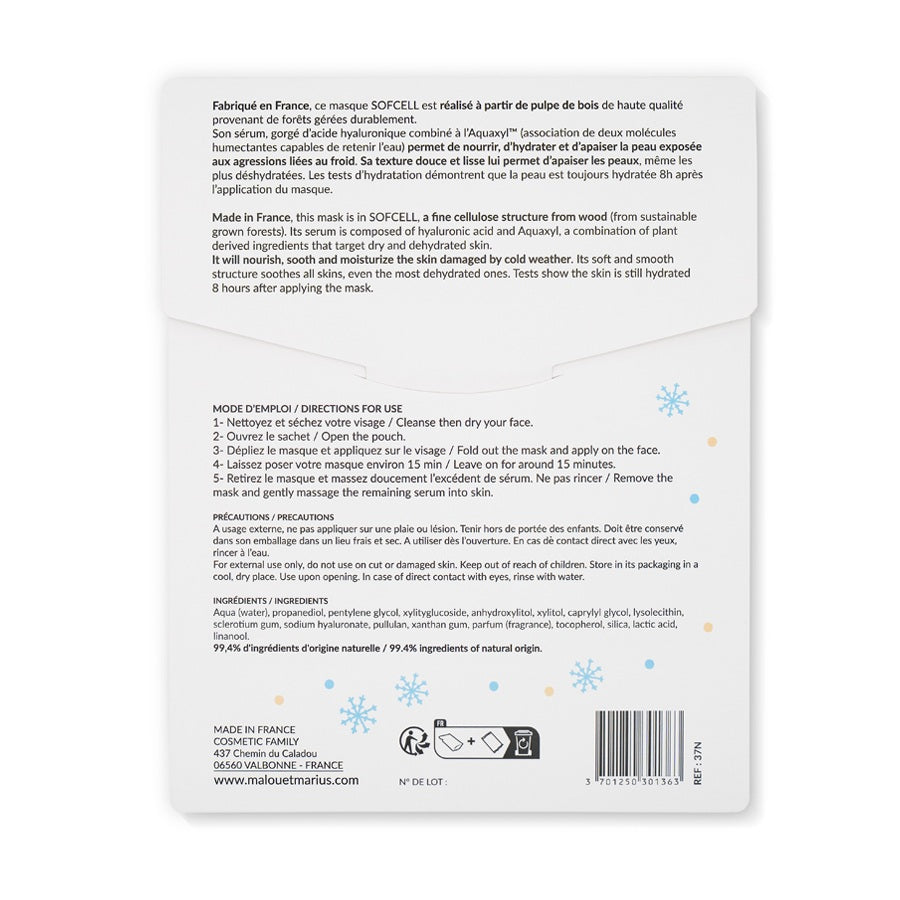 Malou & Marius Bio Cellulose Sheet Face Mask - Pause Hivernale