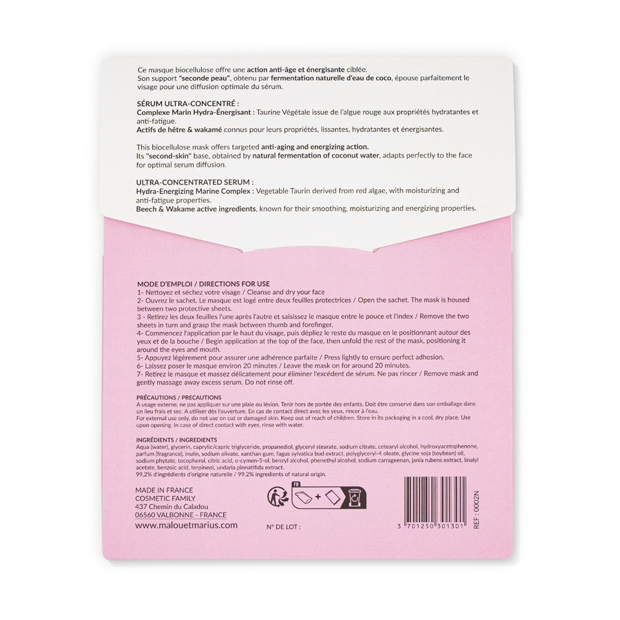 Malou & Marius Bio-Cellulose Sheet Face Mask - Roulez Jeunesse