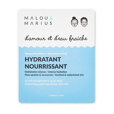 Malou & Marius Bio Cellulose Sheet Face Mask D'amour et d'eau fraiche