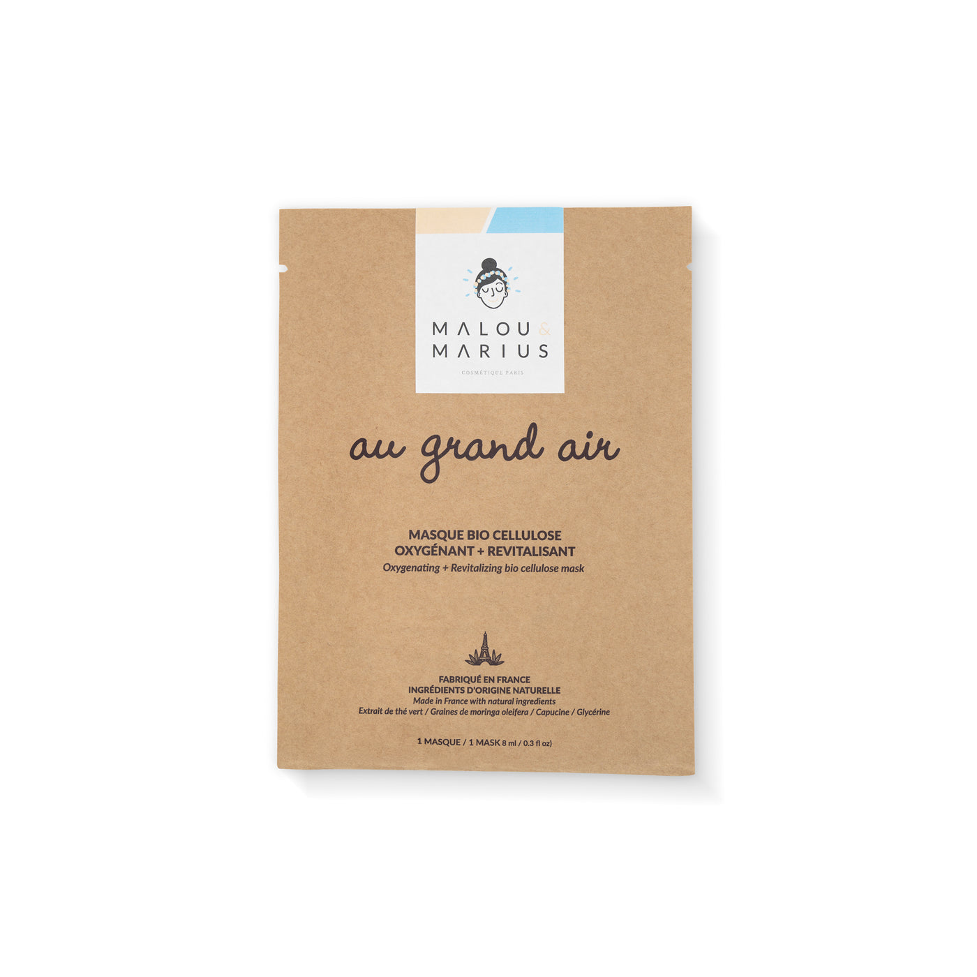 Malou & Marius Bio Cellulose Sheet Face Mask - Au Grand Air