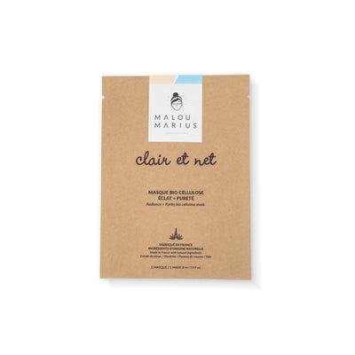 Malou & Marius Bio Cellulose Sheet Face Mask - Clair et Net