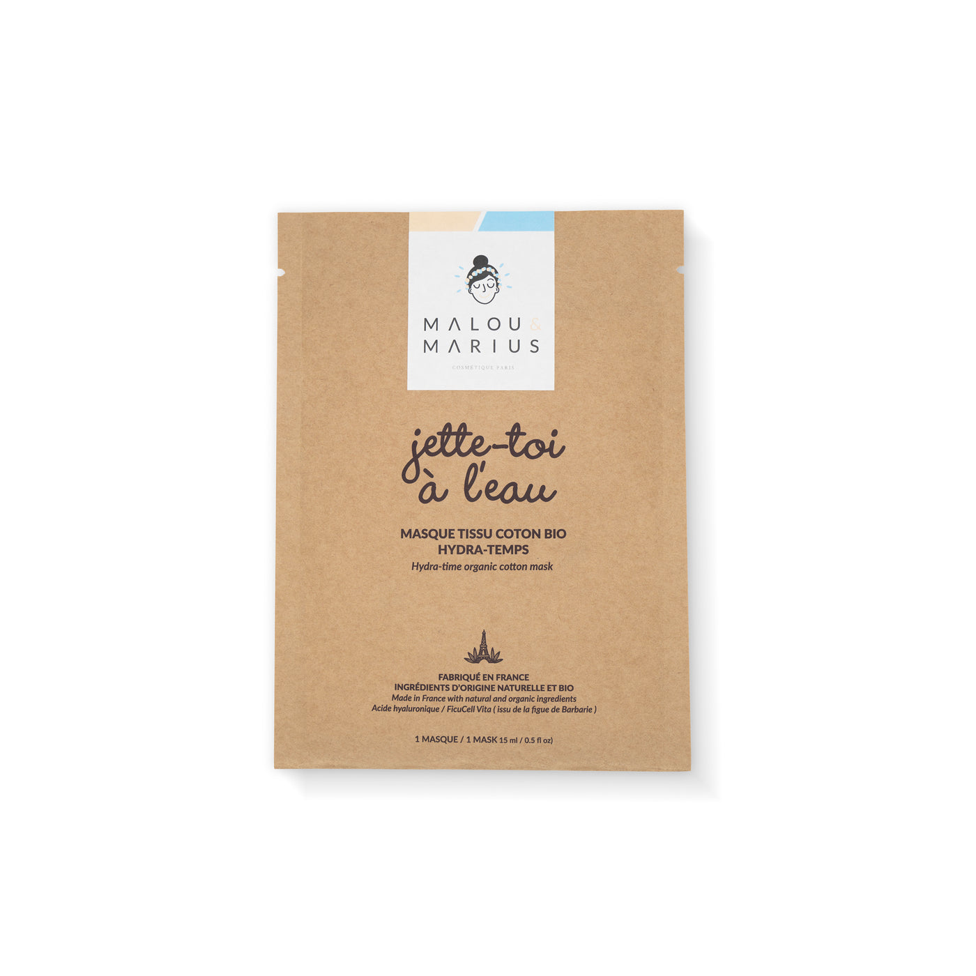 Malou & Marius Organic Cotton Sheet Face Mask - Jette-toi a L'eau