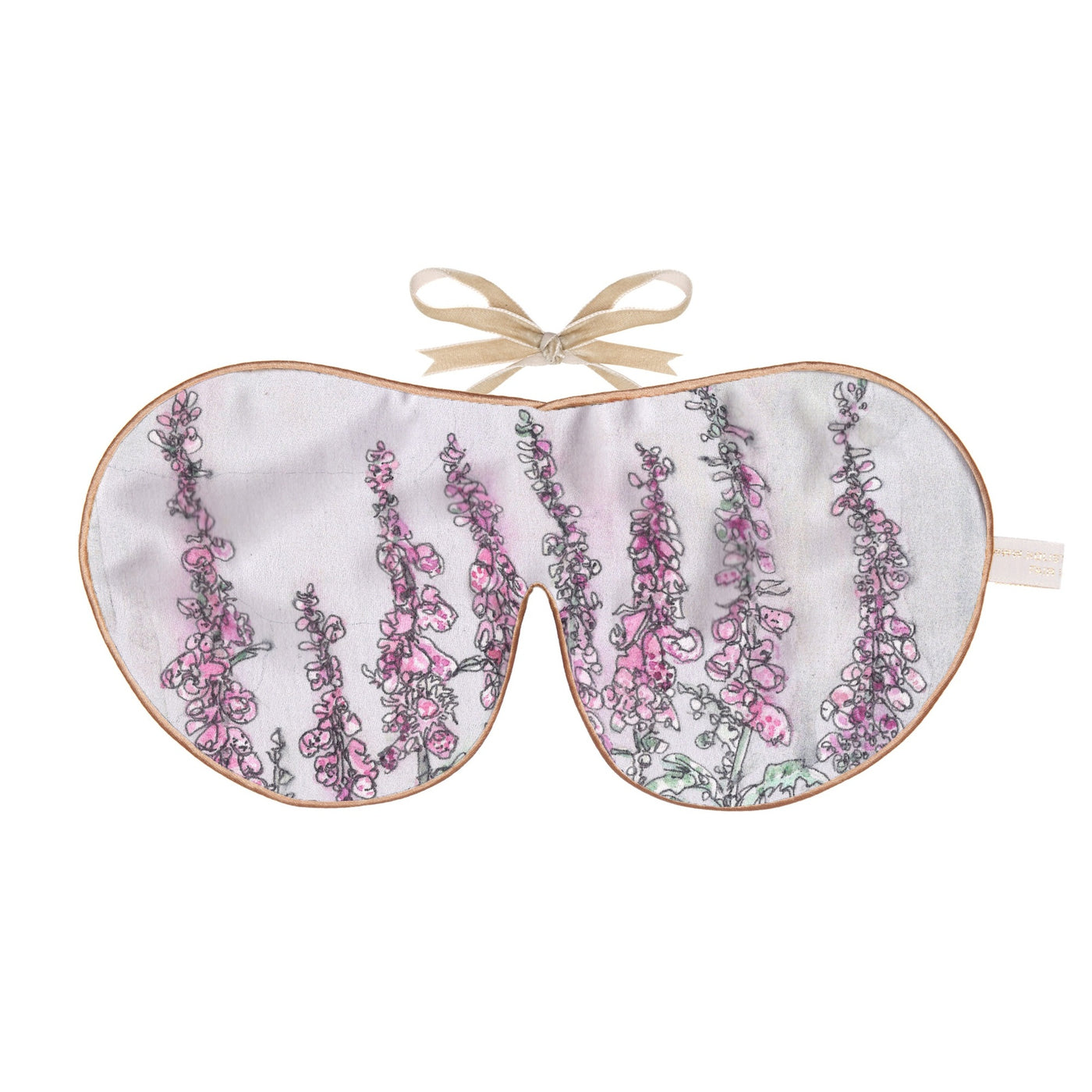 Anti-Age Mulberry Silk Eye Mask with Lavender & Velvet Ties - Foxgloves
