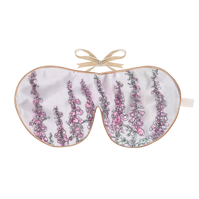 Anti-Age Mulberry Silk Eye Mask with Lavender & Velvet Ties - Foxgloves
