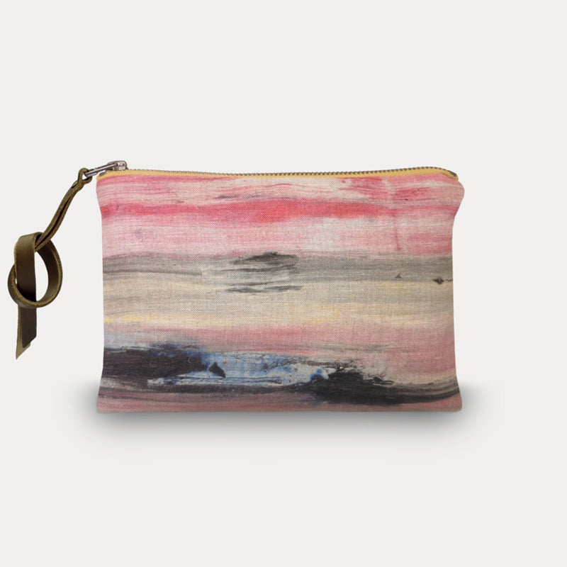 Velvet Printed Pouch - Horizon de Feu 15 x 21cm