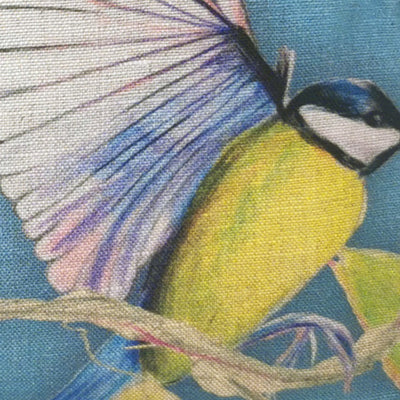 Maison Levy Linen Pouch - Mesange Bleu 15x21cm