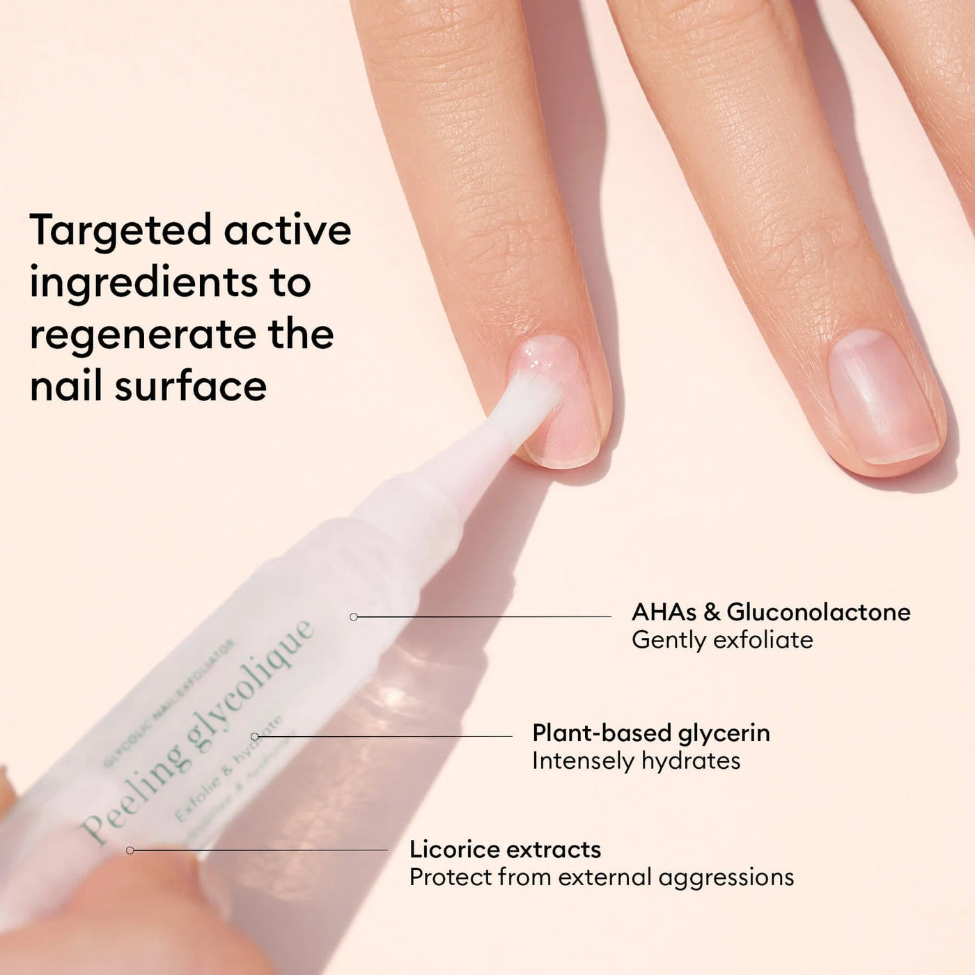 Manucurist Glossy Booster Duo - Glycolic Nail Exfoliator + Buffer 10ml