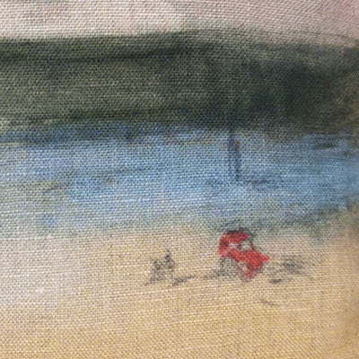 Maison Levy Linen Pouch - Tracteur Rouge 15 x 21cm