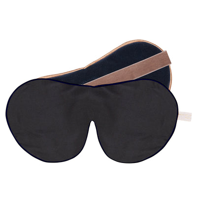 Holistic Silk Black One Strap Eye Mask with Lavender