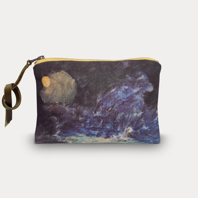 Velvet Printed Pouch - Clare de Lune 15 x 21cm