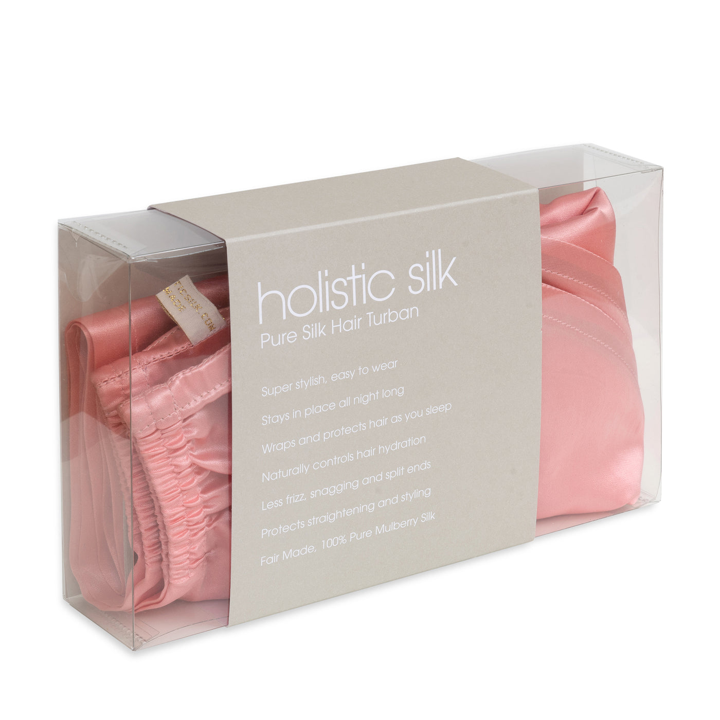 Holistic Silk Pure Mulberry Silk Hair Turban in Rose