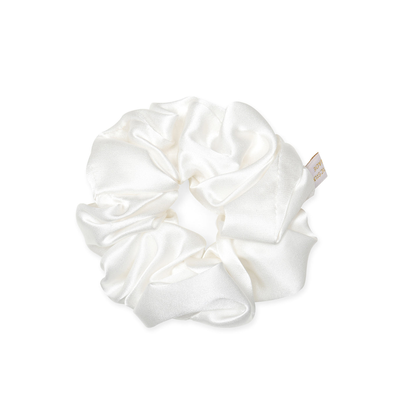 Pure Mulberry Silk Hair Scrunchie in White