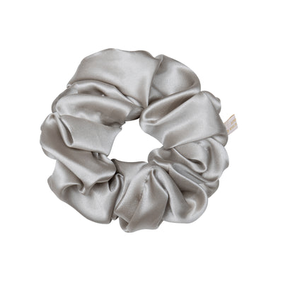 Holistic Silk Pure Mulberry Silk Hair Scrunchie  - Silver