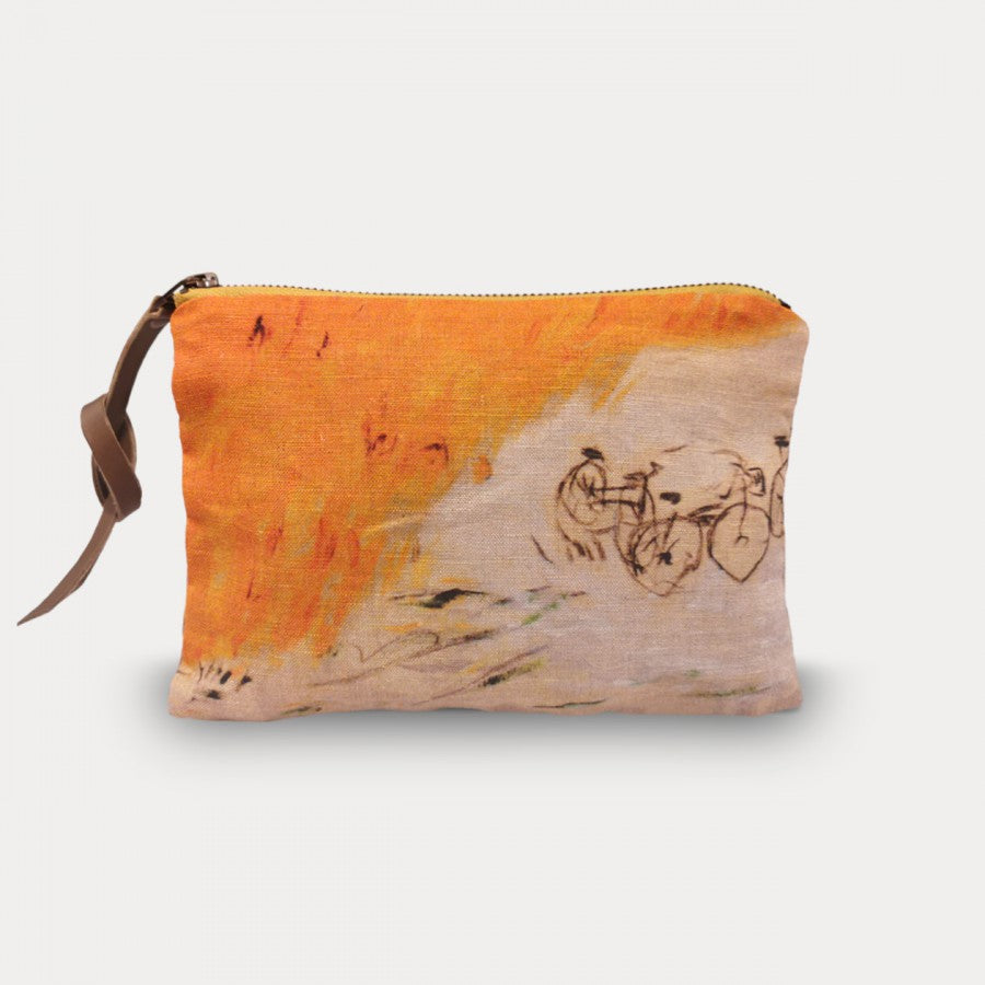Maison Levy Linen Pouch - À Bicyclette