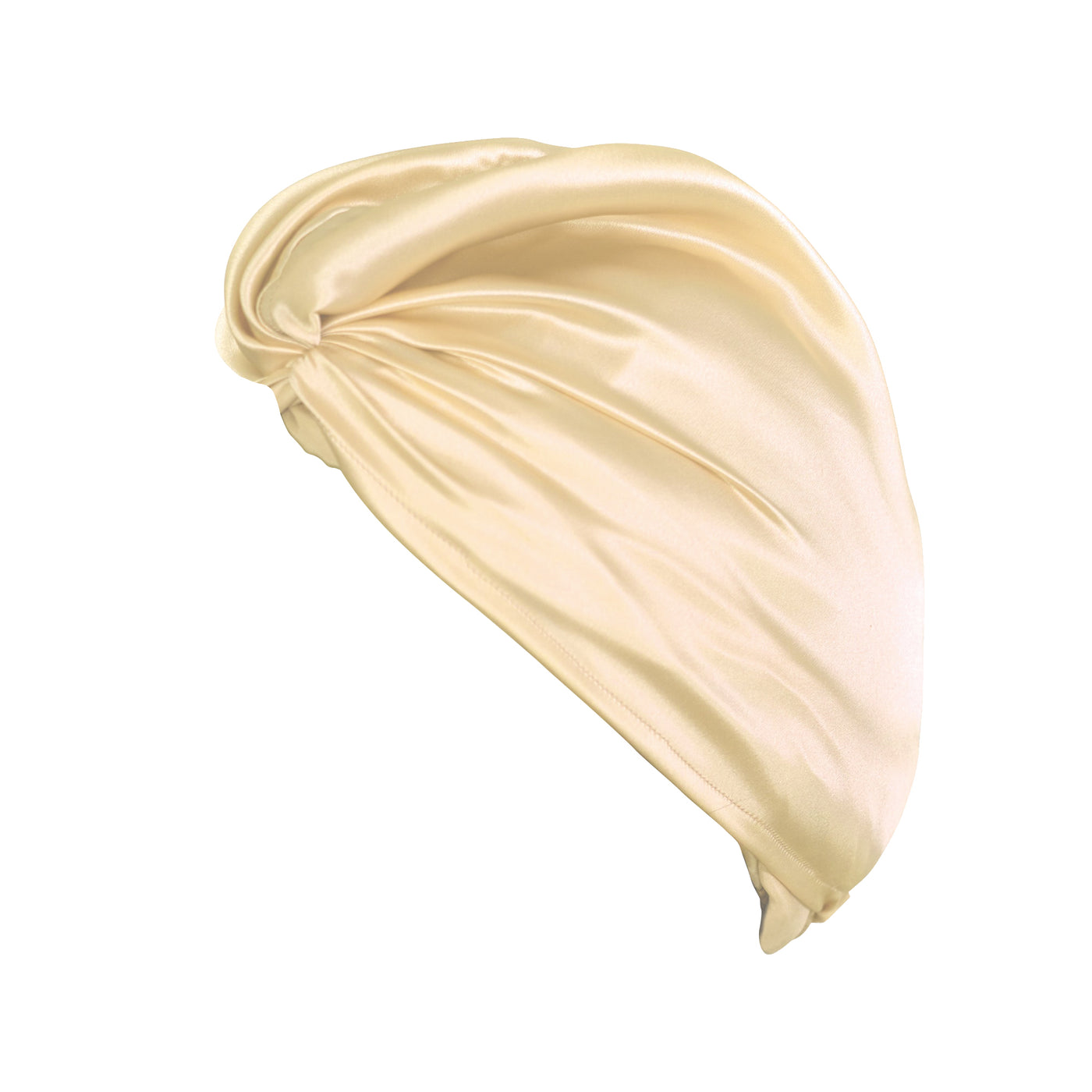 Pure Mulberry Silk Hair Turban in Cream