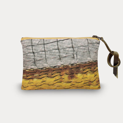 Maison Levy Velvet Printed Pouch - Umbrellas 15 x 21cm